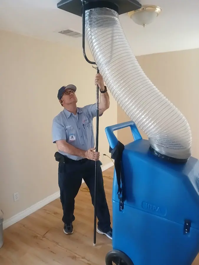 Mini Split Installation technician using HEPA equipment in Twin Falls